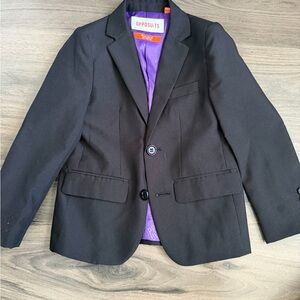 OppoSuits Kids Black and Purple Blazer